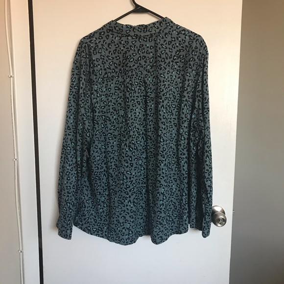Cecil Leopard Print Button Down Top - Size XXL - Picture 5 of 10